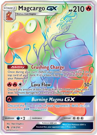 Magcargo GX (Secret) (218/214) - SM  Lost Thunder Holofoil - Secret Rare