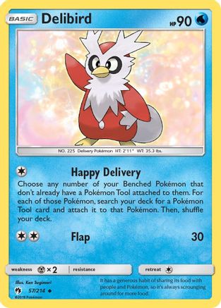 Delibird (57/214) - SM  Lost Thunder  - Uncommon
