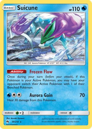 Suicune 59/214 - Lost Thunder Reverse Holofoil