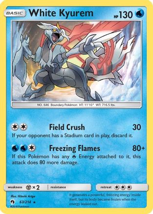 White Kyurem 63/214 - Lost Thunder Holofoil