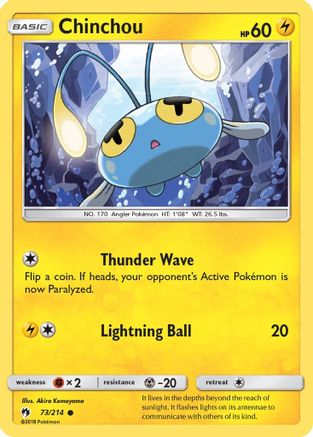 Chinchou 73/214 - Lost Thunder Reverse Holofoil