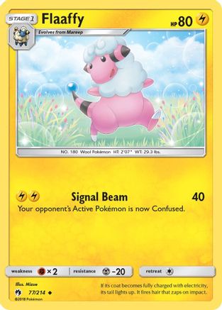 Flaaffy 077/214 - SM  Lost Thunder Reverse Holofoil - Uncommon