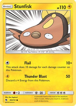 Stunfisk 83/214 - Lost Thunder Reverse Holofoil