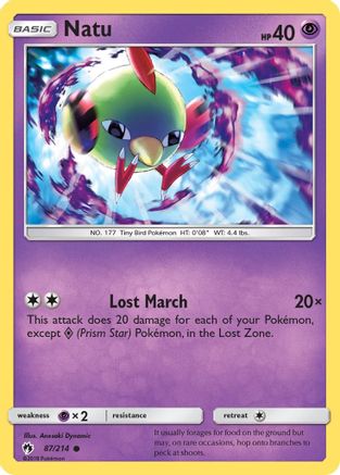 Natu (87/214) - SM  Lost Thunder  - Common