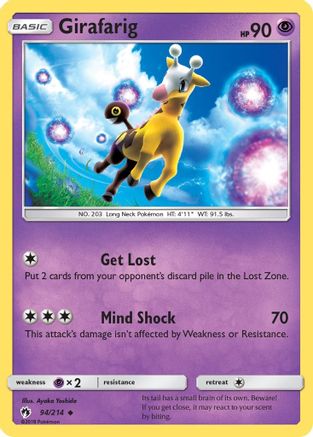 Girafarig 94/214 - Lost Thunder Reverse Holofoil