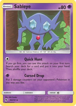 Sableye 96/214 - Lost Thunder