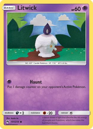 Litwick (101/214) - SM  Lost Thunder Reverse Holofoil - Common