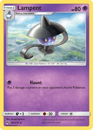 Lampent (102/214) - SM  Lost Thunder  - Uncommon
