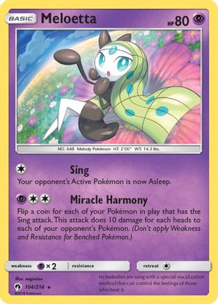 Meloetta 104/214 - Lost Thunder Reverse Holofoil