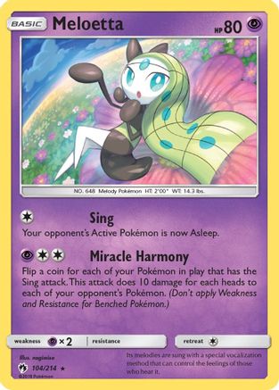 Meloetta (104/214) - SM  Lost Thunder  - Rare