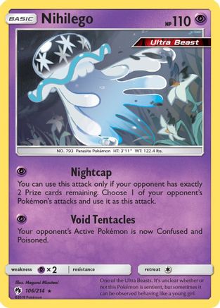 Nihilego (106/214) - SM  Lost Thunder Holofoil - Holo Rare