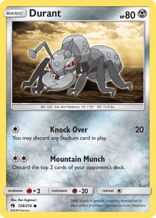 Durant 128/214 - SM  Lost Thunder Normal - Common