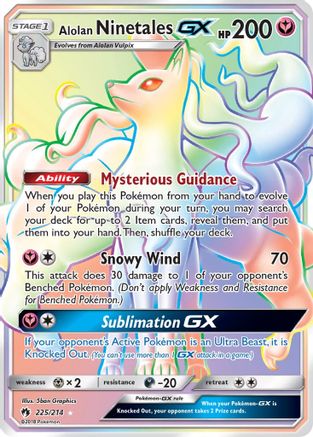 Alolan Ninetales-GX 225/214 - Lost Thunder Holofoil