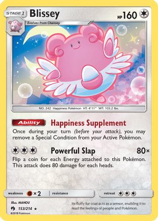 Blissey (153/214) - SM  Lost Thunder Holofoil - Holo Rare