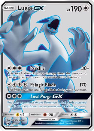 Lugia GX (Full Art) (207/214) - SM  Lost Thunder Holofoil - Ultra Rare