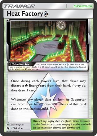 Heat Factory Prism Star (178/214) - SM  Lost Thunder Holofoil - Prism Rare