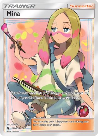 Mina (Full Art) (211/214) - SM  Lost Thunder Holofoil - Ultra Rare