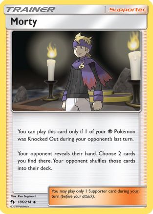 Morty (186/214) - SM  Lost Thunder  - Uncommon