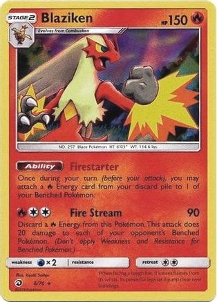 Blaziken 006/070 - Deck Exclusives Normal - Rare