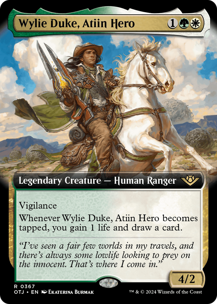 Wylie Duke, Atiin Hero (OTJ-367) - Outlaws of Thunder Junction: (Extended Art) Foil