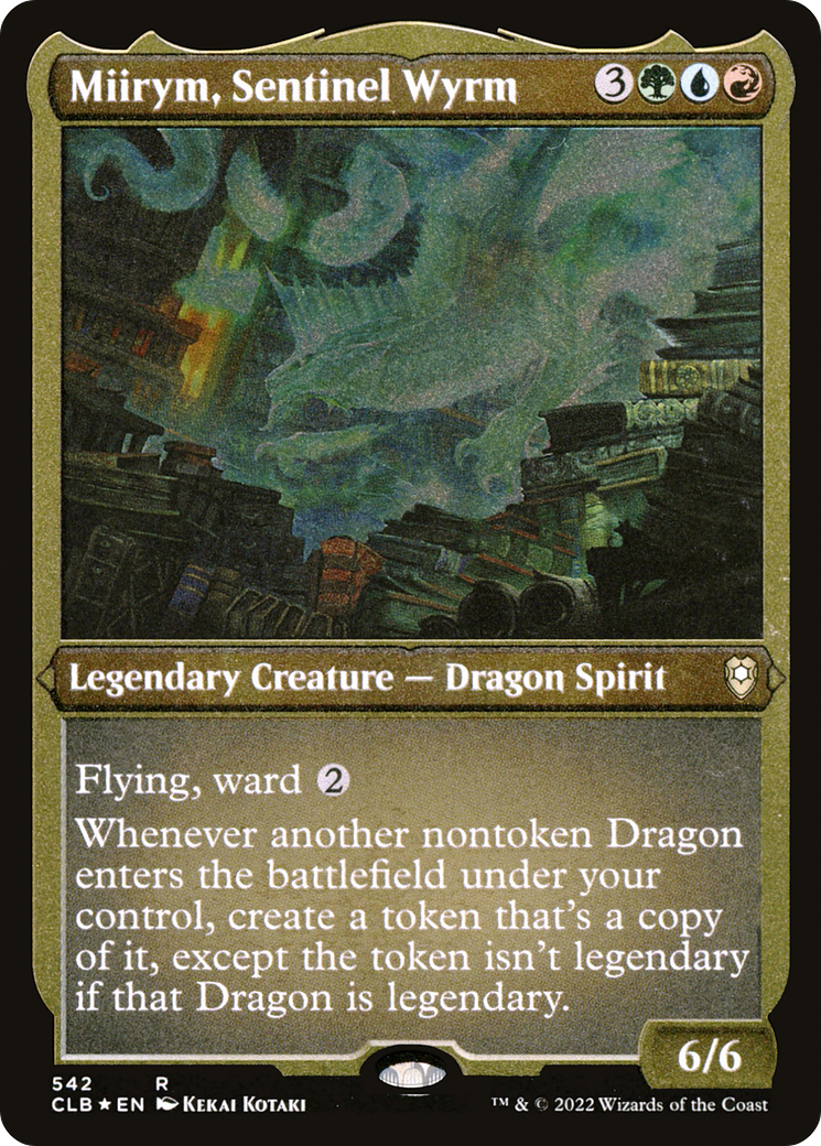 Miirym, Sentinel Wyrm (CLB-542) - Commander Legends: Battle for Baldur's Gate Etched Foil