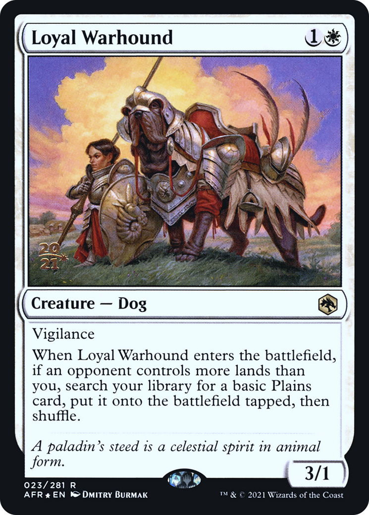 Loyal Warhound (PRE-23S) - Adventures in the Forgotten Realms Promos (Prerelease) Foil