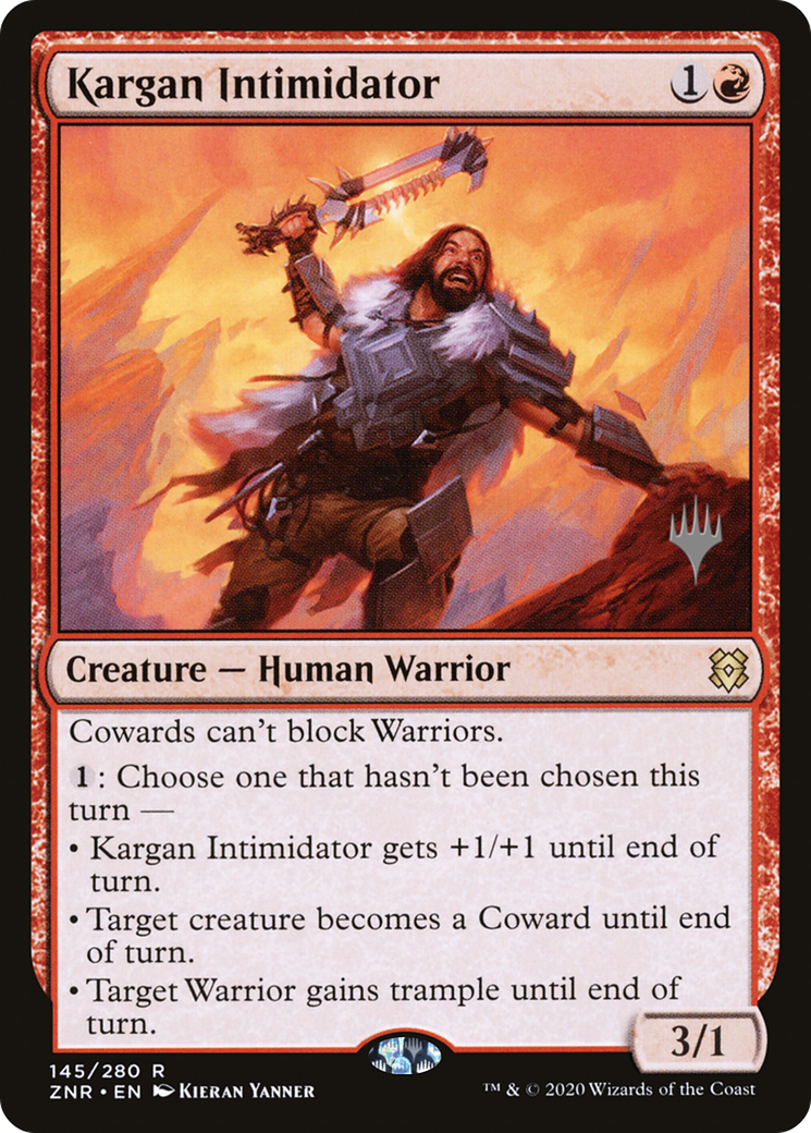 Kargan Intimidator (PPZNR-145P) - Zendikar Rising Promos (Promo Pack) Foil