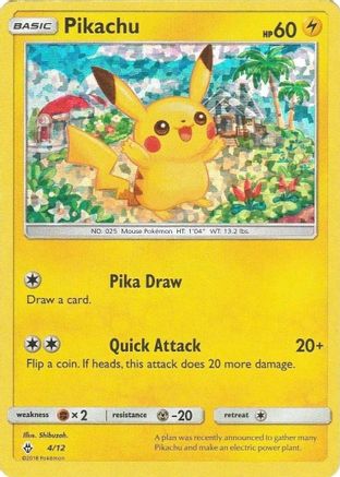 Pikachu 4/12 - McDonalds Collection 2018 Holofoil