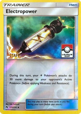 Electropower (League Cup) [Staff] (172/214) - League & Championship Cards Reverse Holofoil - Promo