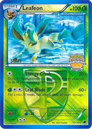 Leafeon (Regional Championships) [Staff] (11/116) - League & Championship Cards Reverse Holofoil - Promo
