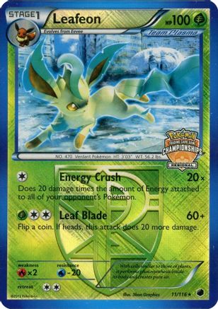 Leafeon (Regional Championship Promo) (11/116) - League & Championship Cards Reverse Holofoil - Promo
