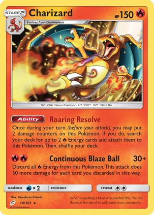 Charizard (14/181) - SM  Team Up  - Rare