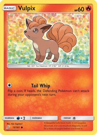 Vulpix (15/181) - SM  Team Up Reverse Holofoil - Common