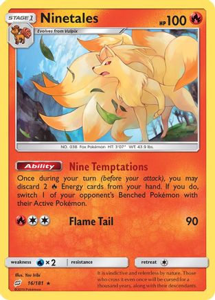 Ninetales (16/181) - SM  Team Up  - Rare