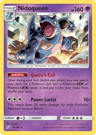 Nidoqueen (56/181) - SM  Team Up  - Rare