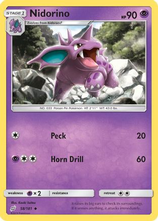 Nidorino (58/181) - SM  Team Up  - Uncommon