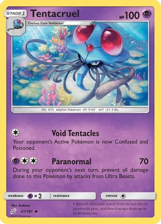 Tentacruel (61/181) - SM  Team Up Reverse Holofoil - Uncommon