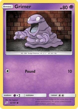 Grimer (62/181) - SM  Team Up Reverse Holofoil - Common