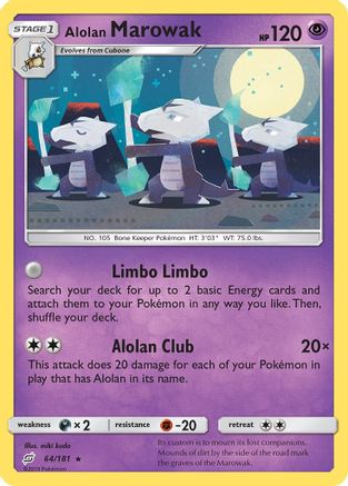 Alolan Marowak (64/181) - SM  Team Up Reverse Holofoil - Rare
