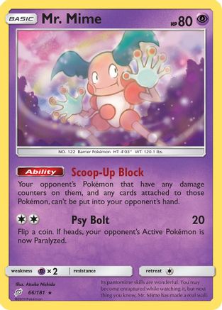 Mr. Mime (66/181) - SM  Team Up Reverse Holofoil - Rare