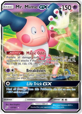 Mr. Mime GX (67/181) - SM  Team Up Holofoil - Ultra Rare