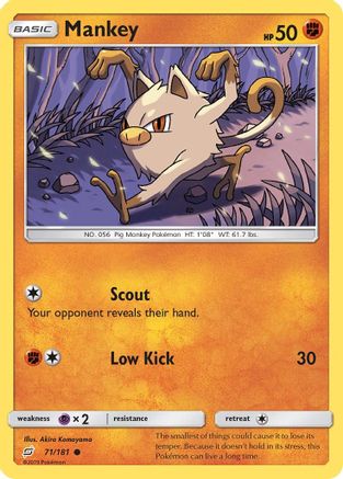 Mankey (71/181) - SM  Team Up  - Common