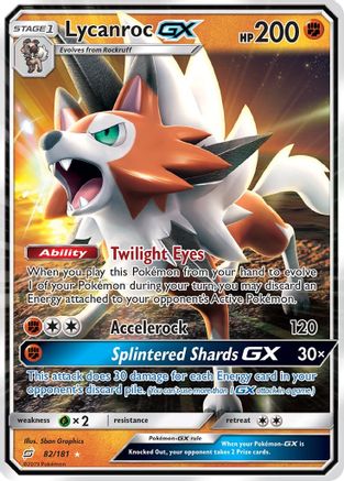 Lycanroc GX (82/181) - SM  Team Up Holofoil - Ultra Rare