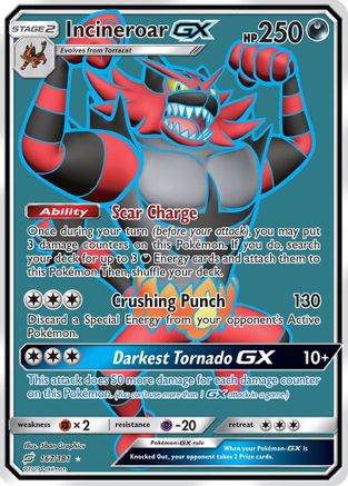 Incineroar GX (Full Art) (167/181) - SM  Team Up Holofoil - Ultra Rare