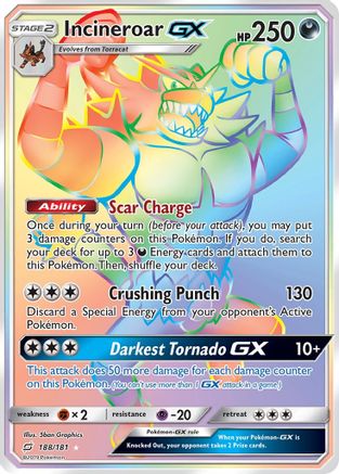 Incineroar GX (Secret) (188/181) - SM  Team Up Holofoil - Secret Rare