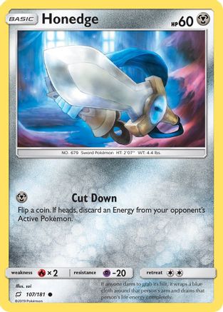 Honedge (107/181) - SM  Team Up Reverse Holofoil - Common