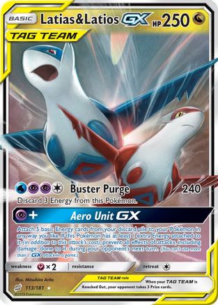 Latias & Latios GX (113/181) - SM  Team Up Holofoil - Ultra Rare