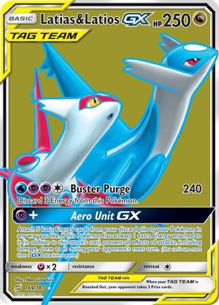 Latias & Latios GX (Full Art) (169/181) - SM  Team Up Holofoil - Ultra Rare