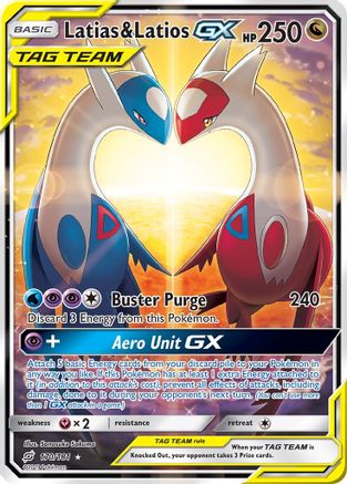 Latias & Latios GX (Alternate Full Art) (170/181) - SM  Team Up Holofoil - Ultra Rare