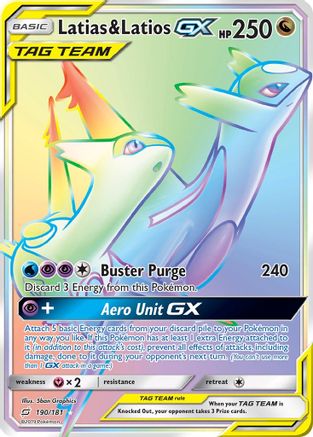 Latias & Latios GX (Secret) (190/181) - SM  Team Up Holofoil - Secret Rare